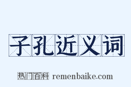 子孔近义词是什么意思的图片